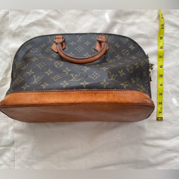 Authentic Vintage Louis Vuitton Alma Purse Brown Monogram Shoulder Bay Vintage - Picture 6 of 15